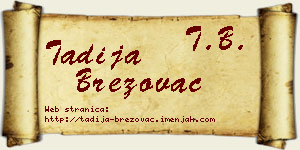 Tadija Brezovac vizit kartica